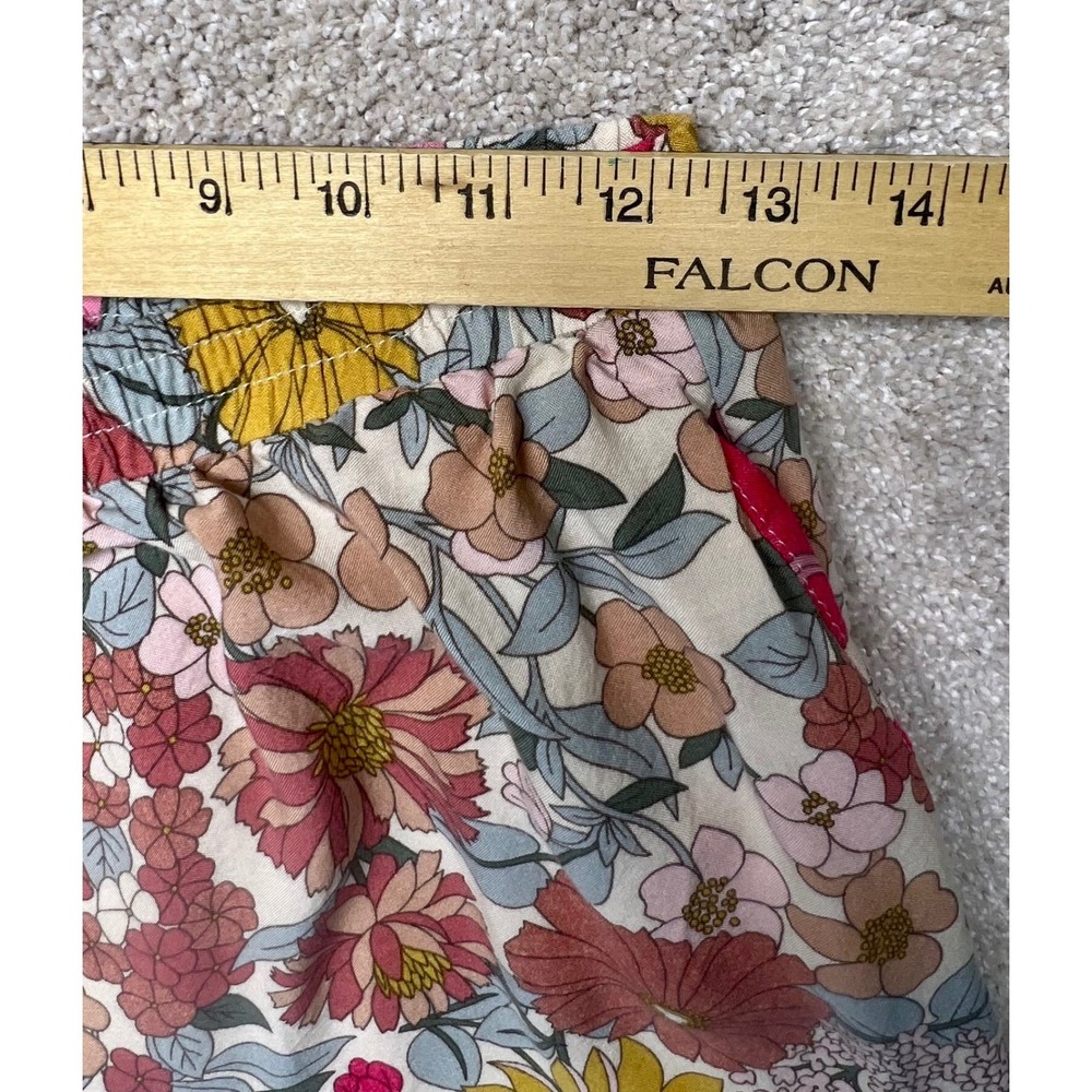 Petal & Pup Floral Wide Leg Crop Pants High Waist Womens 6 Colorful Boho - Picture 4 of 5